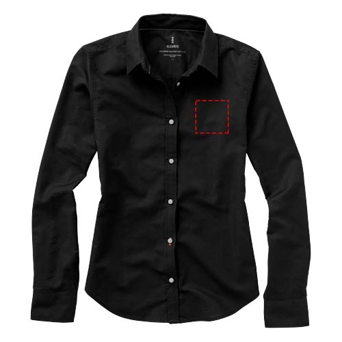Damska koszula Vaillant z tkaniny Oxford z długim rękawem PFC-38163995 czarny