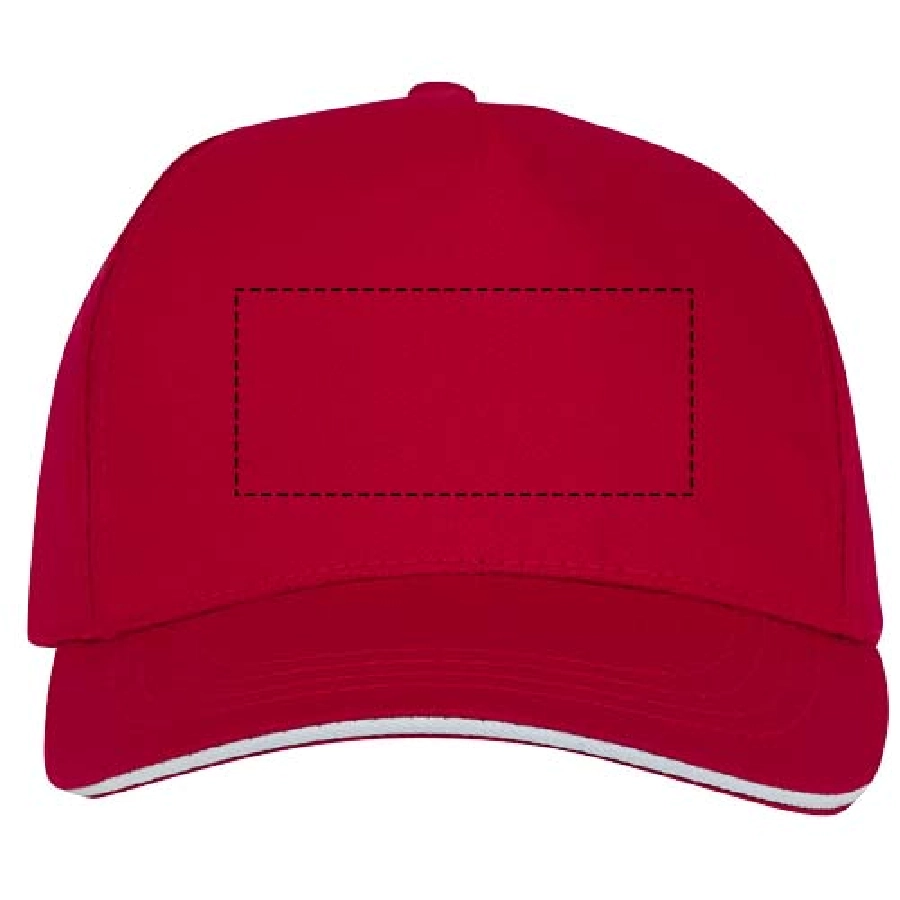 rozowy, 5-panelowa czapka CETO PFC-38674250 czerwony