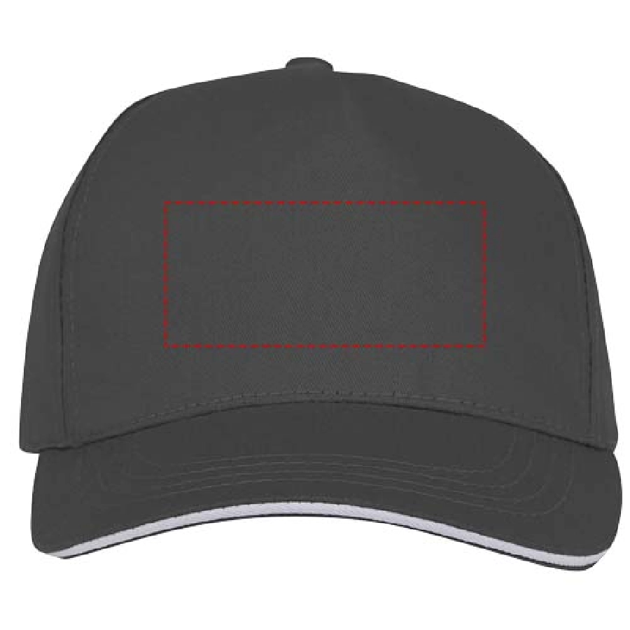 rozowy, 5-panelowa czapka CETO PFC-38674890 szary
