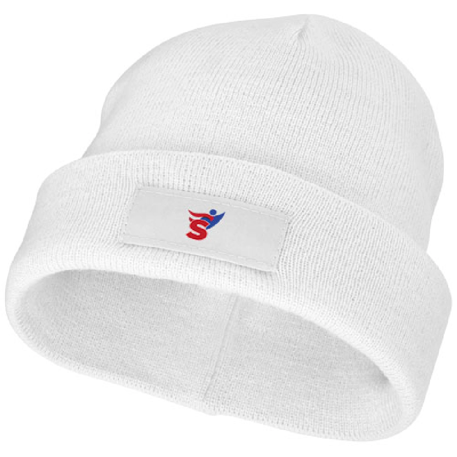 Czapka typu beanie Boreas z naszywką PFC-38676010 biały