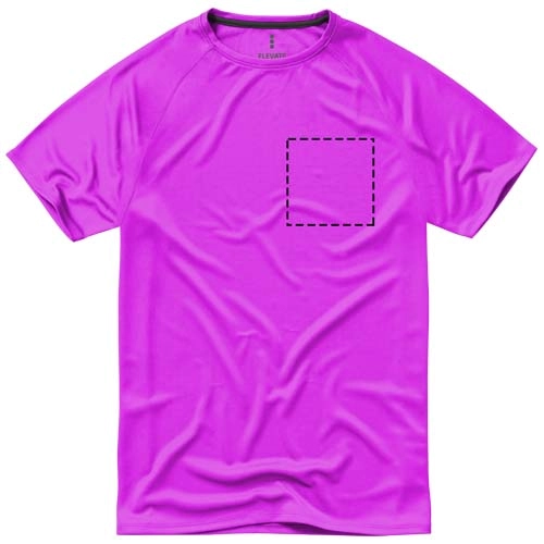 Męski T-shirt Niagara z krótkim rękawem z dzianiny Cool Fit odprowadzającej wilgoć PFC-39010200 różowy