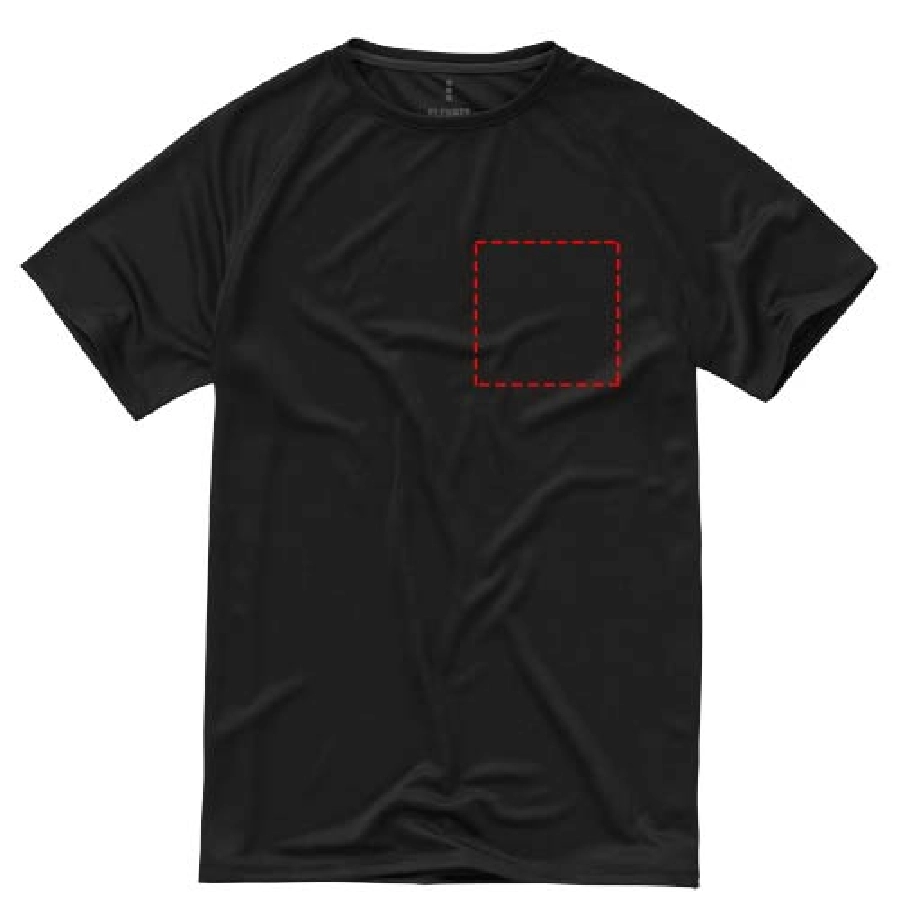 Męski T-shirt Niagara z krótkim rękawem z dzianiny Cool Fit odprowadzającej wilgoć PFC-39010990 czarny