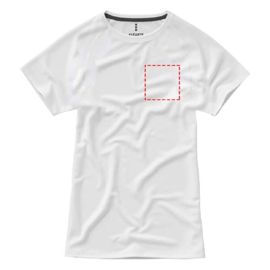 Damski T-shirt Niagara z krótkim rękawem z dzianiny Cool Fit odprowadzającej wilgoć PFC-39011015 biały