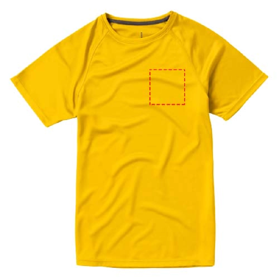 Damski T-shirt Niagara z krótkim rękawem z dzianiny Cool Fit odprowadzającej wilgoć PFC-39011100 żółty