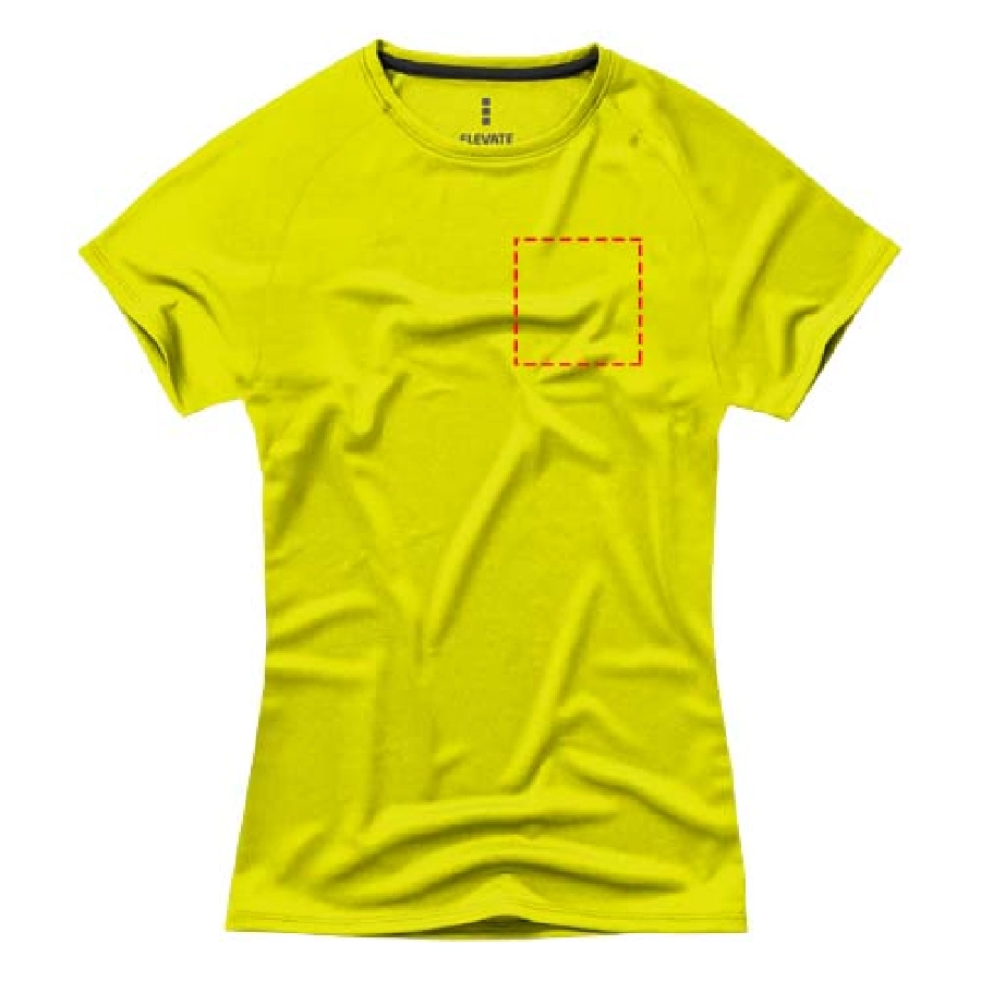 Damski T-shirt Niagara z krótkim rękawem z dzianiny Cool Fit odprowadzającej wilgoć PFC-39011140 żółty