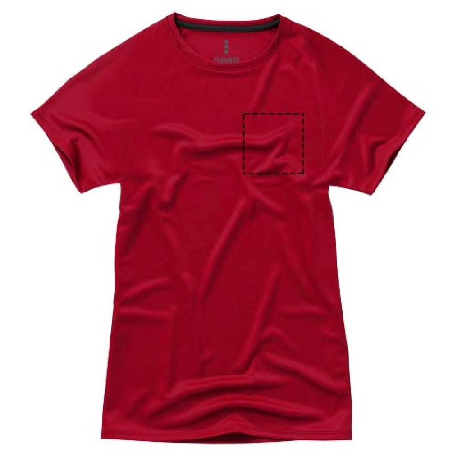 Damski T-shirt Niagara z krótkim rękawem z dzianiny Cool Fit odprowadzającej wilgoć PFC-39011254 czerwony