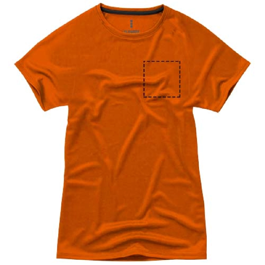 Damski T-shirt Niagara z krótkim rękawem z dzianiny Cool Fit odprowadzającej wilgoć PFC-39011331 pomarańczowy