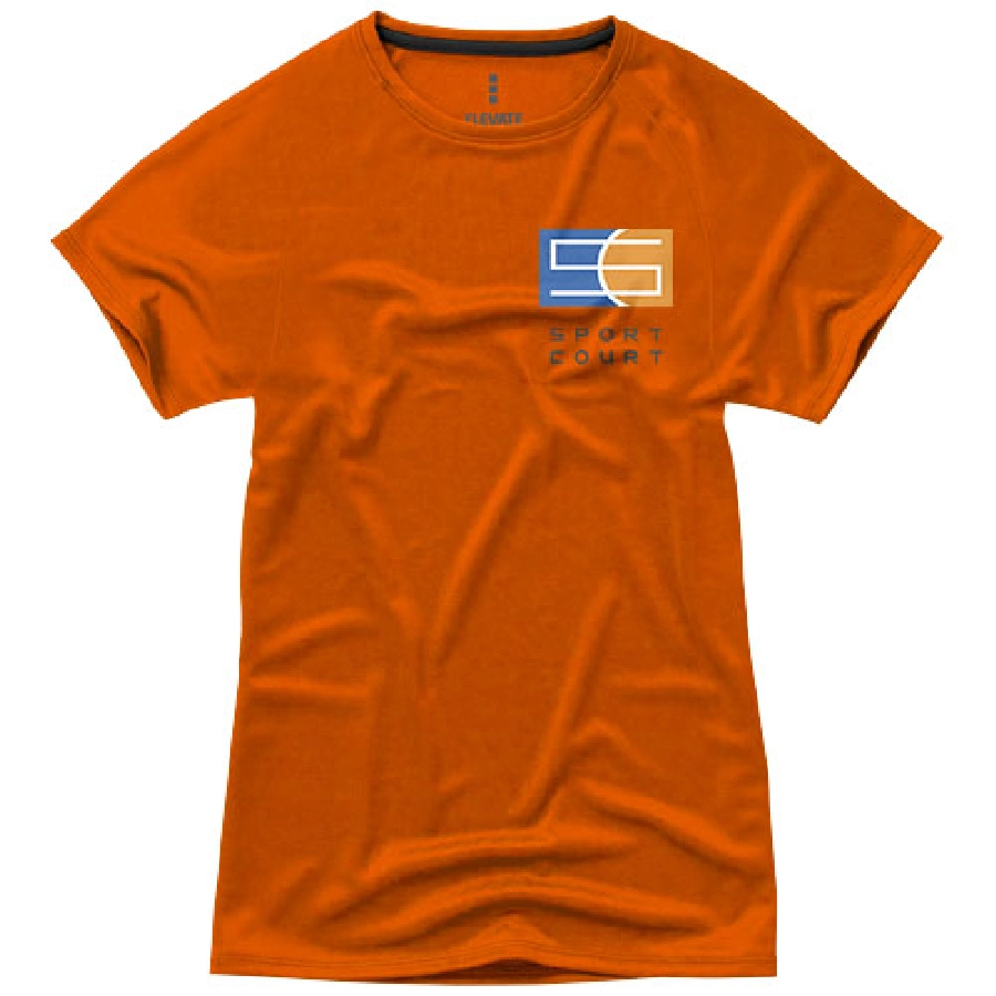 Damski T-shirt Niagara z krótkim rękawem z dzianiny Cool Fit odprowadzającej wilgoć PFC-39011335 pomarańczowy