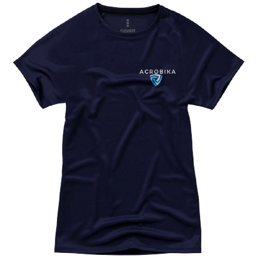 Damski T-shirt Niagara z krótkim rękawem z dzianiny Cool Fit odprowadzającej wilgoć PFC-39011493 granatowy