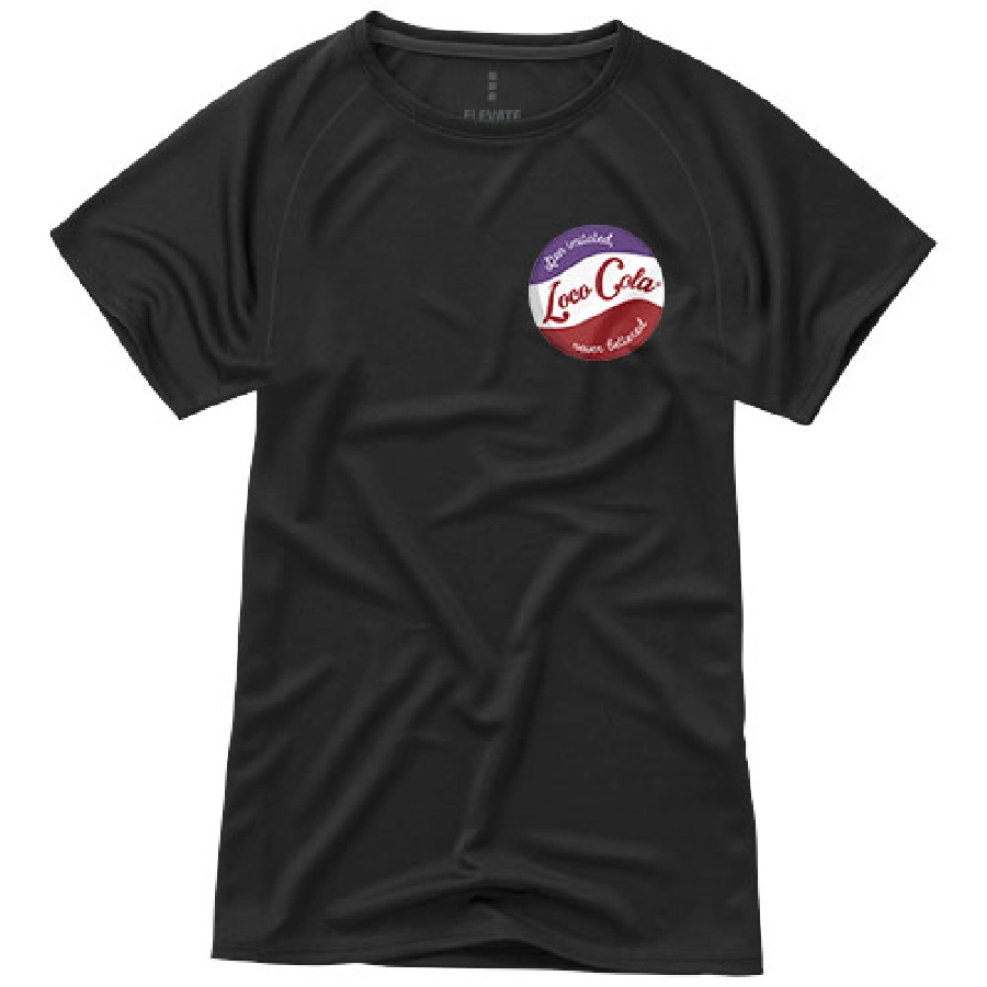 Damski T-shirt Niagara z krótkim rękawem z dzianiny Cool Fit odprowadzającej wilgoć PFC-39011993 czarny