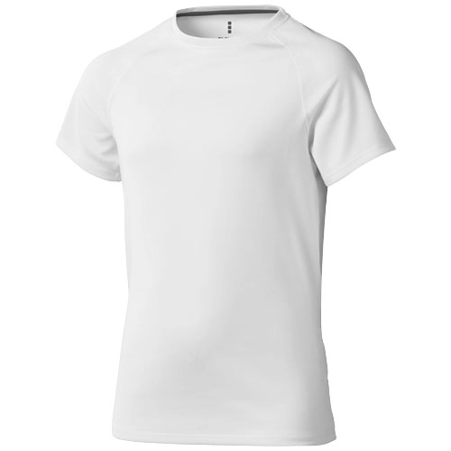 Dziecięcy T-shirt Niagara z krótkim rękawem z dzianiny Cool Fit odprowadzającej wilgoć PFC-39012012 biały