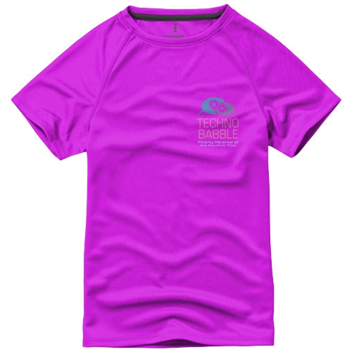 Dziecięcy T-shirt Niagara z krótkim rękawem z dzianiny Cool Fit odprowadzającej wilgoć PFC-39012205 różowy