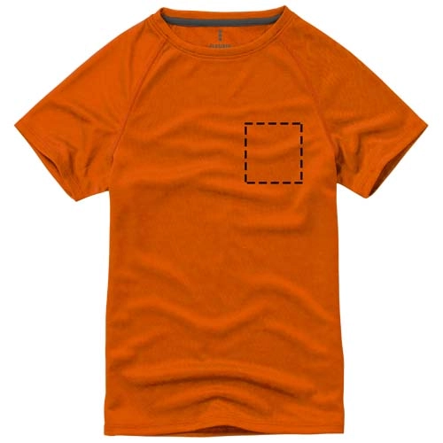Dziecięcy T-shirt Niagara z krótkim rękawem z dzianiny Cool Fit odprowadzającej wilgoć PFC-39012331 pomarańczowy