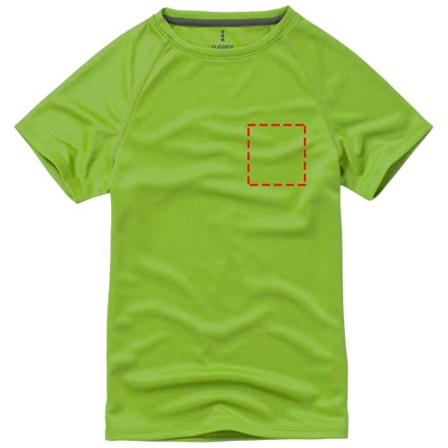 Dziecięcy T-shirt Niagara z krótkim rękawem z dzianiny Cool Fit odprowadzającej wilgoć PFC-39012681 zielony