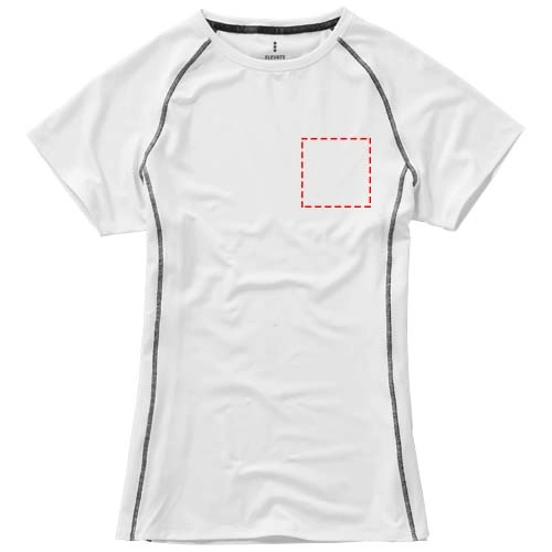 Damski T-shirt Kingston z krótkim rękawem z dzianiny Cool Fit odprowadzającej wilgoć PFC-39014011 biały
