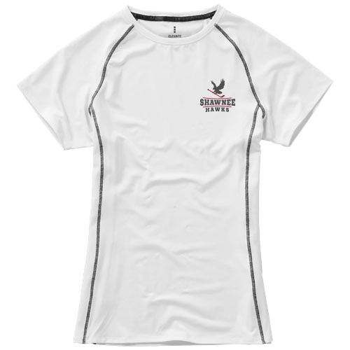 Damski T-shirt Kingston z krótkim rękawem z dzianiny Cool Fit odprowadzającej wilgoć PFC-39014010 biały