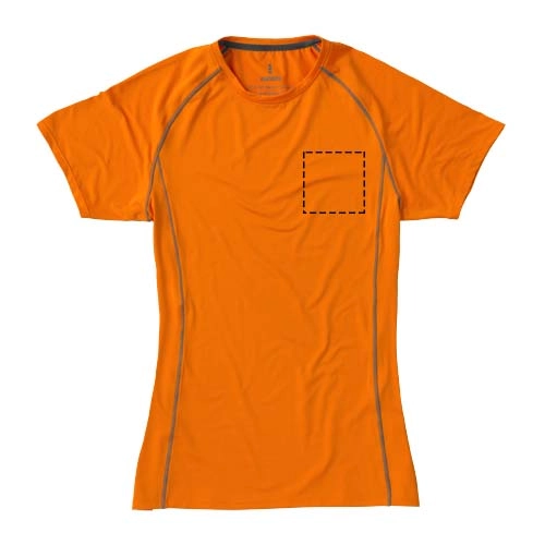 Damski T-shirt Kingston z krótkim rękawem z dzianiny Cool Fit odprowadzającej wilgoć PFC-39014333 pomarańczowy