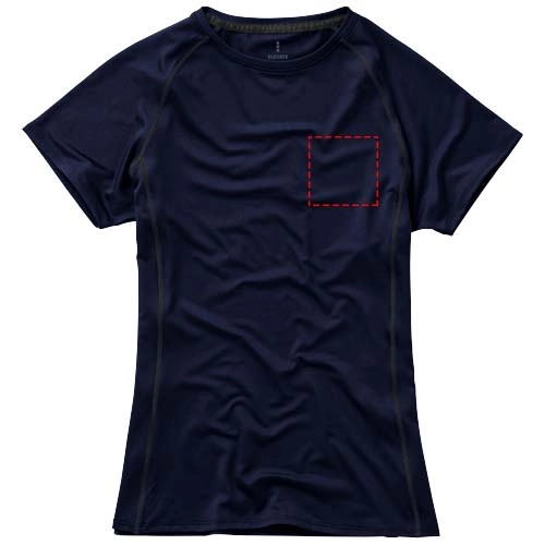 Damski T-shirt Kingston z krótkim rękawem z dzianiny Cool Fit odprowadzającej wilgoć PFC-39014490 granatowy
