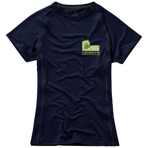 Damski T-shirt Kingston z krótkim rękawem z dzianiny Cool Fit odprowadzającej wilgoć PFC-39014492 granatowy