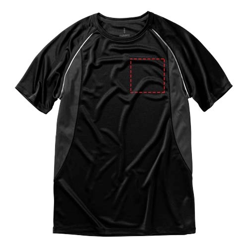 Męski T-shirt Quebec z krótkim rękawem z dzianiny Cool Fit odprowadzającej wilgoć PFC-39015996 czarny