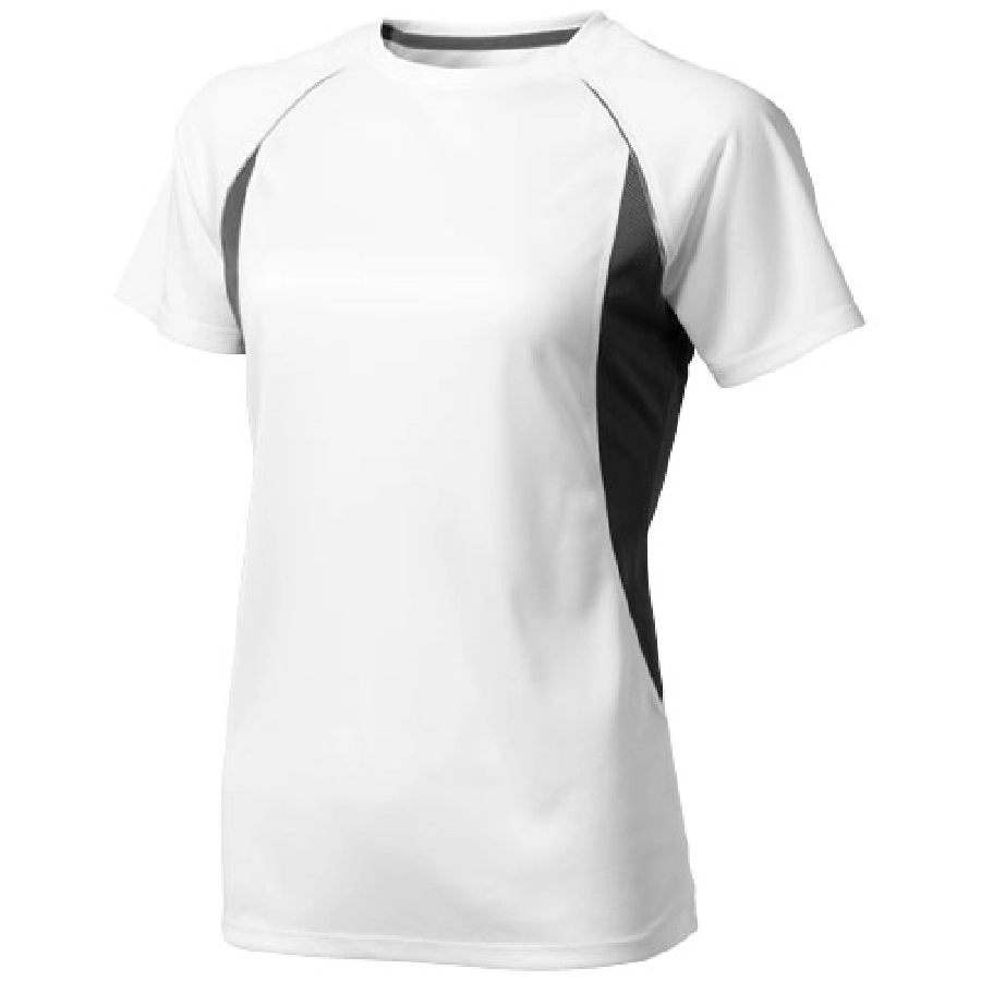 Damski T-shirt Quebec z krótkim rękawem z dzianiny Cool Fit odprowadzającej wilgoć PFC-39016010 biały