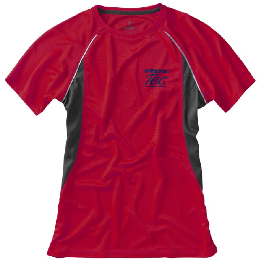 Damski T-shirt Quebec z krótkim rękawem z dzianiny Cool Fit odprowadzającej wilgoć PFC-39016250 czerwony