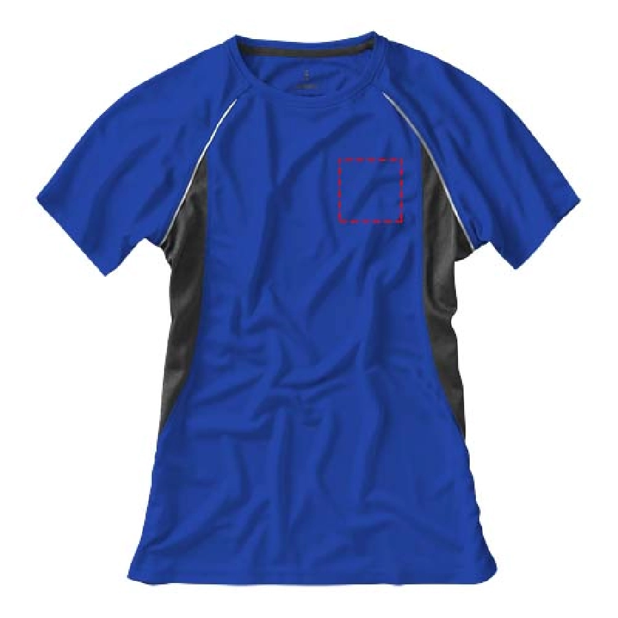 Damski T-shirt Quebec z krótkim rękawem z dzianiny Cool Fit odprowadzającej wilgoć PFC-39016442 niebieski