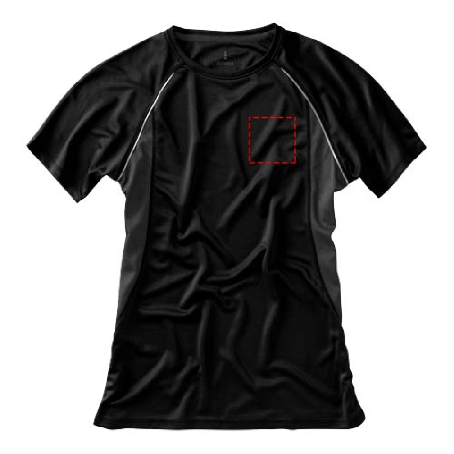 Damski T-shirt Quebec z krótkim rękawem z dzianiny Cool Fit odprowadzającej wilgoć PFC-39016990 czarny