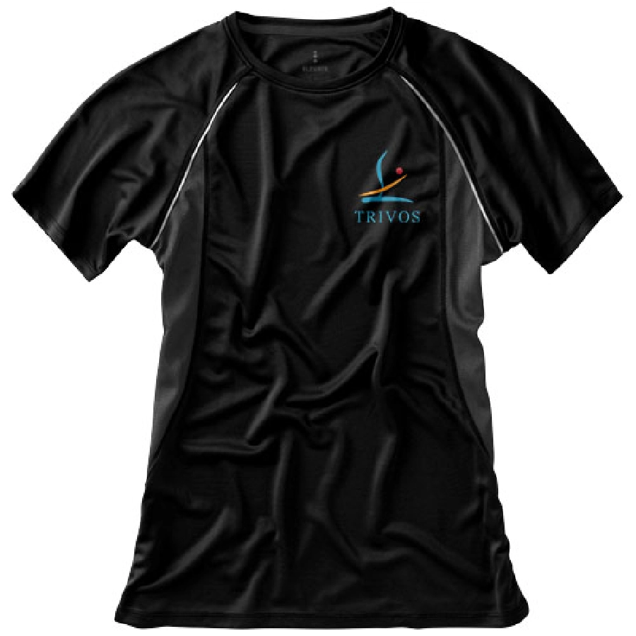 Damski T-shirt Quebec z krótkim rękawem z dzianiny Cool Fit odprowadzającej wilgoć PFC-39016991 czarny