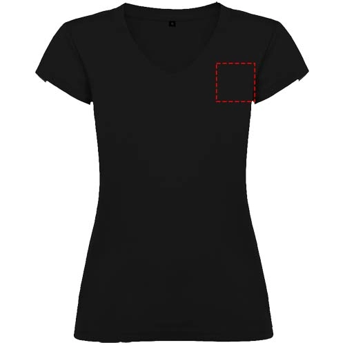 Victoria damska koszulka z krótkim rękawem i dekoltem w serek PFC-R66463O5