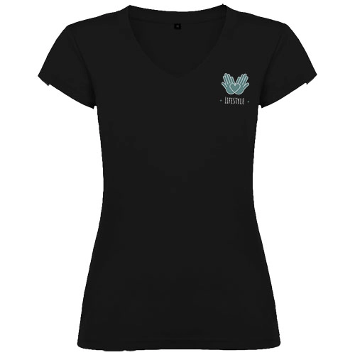 Victoria damska koszulka z krótkim rękawem i dekoltem w serek PFC-R66463O4
