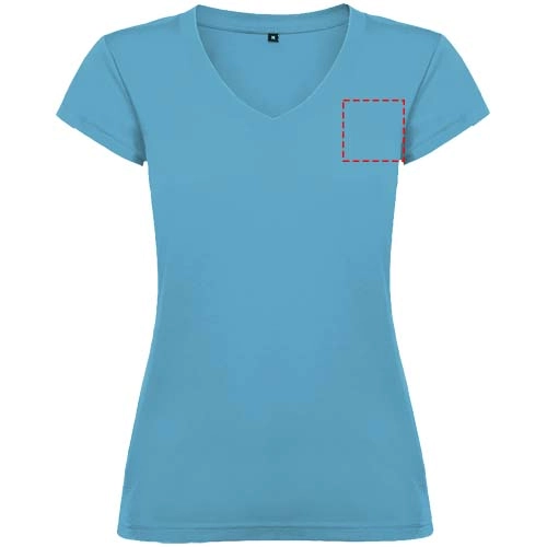 Victoria damska koszulka z krótkim rękawem i dekoltem w serek PFC-R66464U4