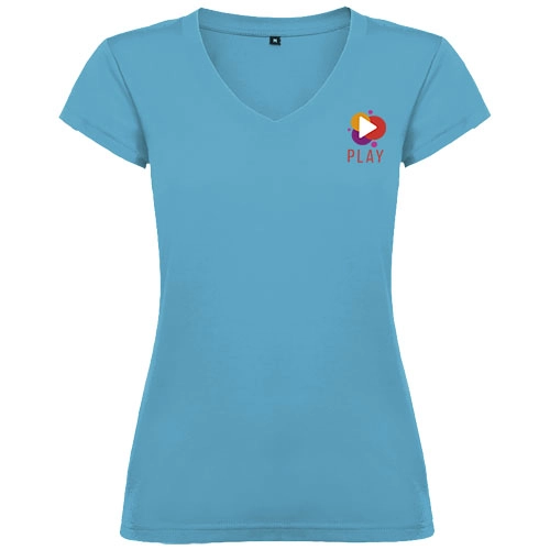 Victoria damska koszulka z krótkim rękawem i dekoltem w serek PFC-R66464U6
