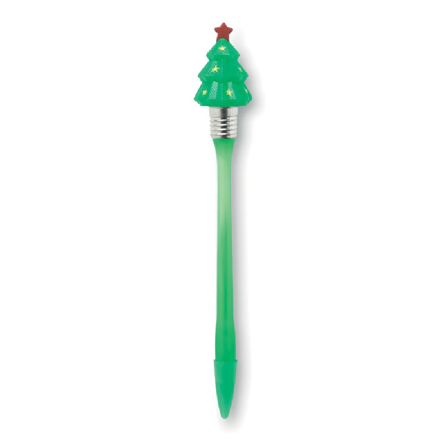 Długopis z migającą choinką TREELUZ CX1409-09 zielony