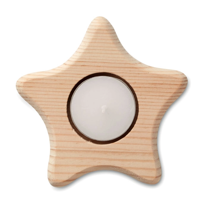 Świecznik gwiazda TEASTAR CX1445-40 drewno