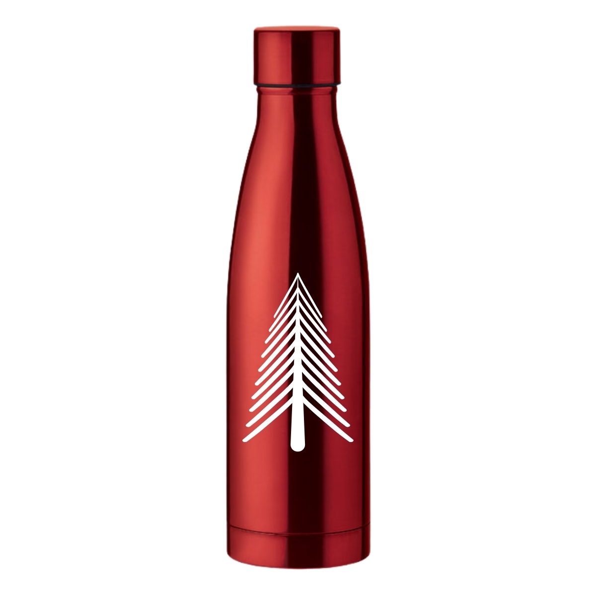 Świąteczna butelka 500ml choinkowa czerwona 2021  GR-147059BN czerwony