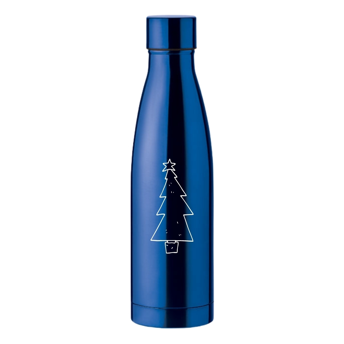 Świąteczna butelka 500ml choinkowa niebieska 2021  GR-147062BN niebieski