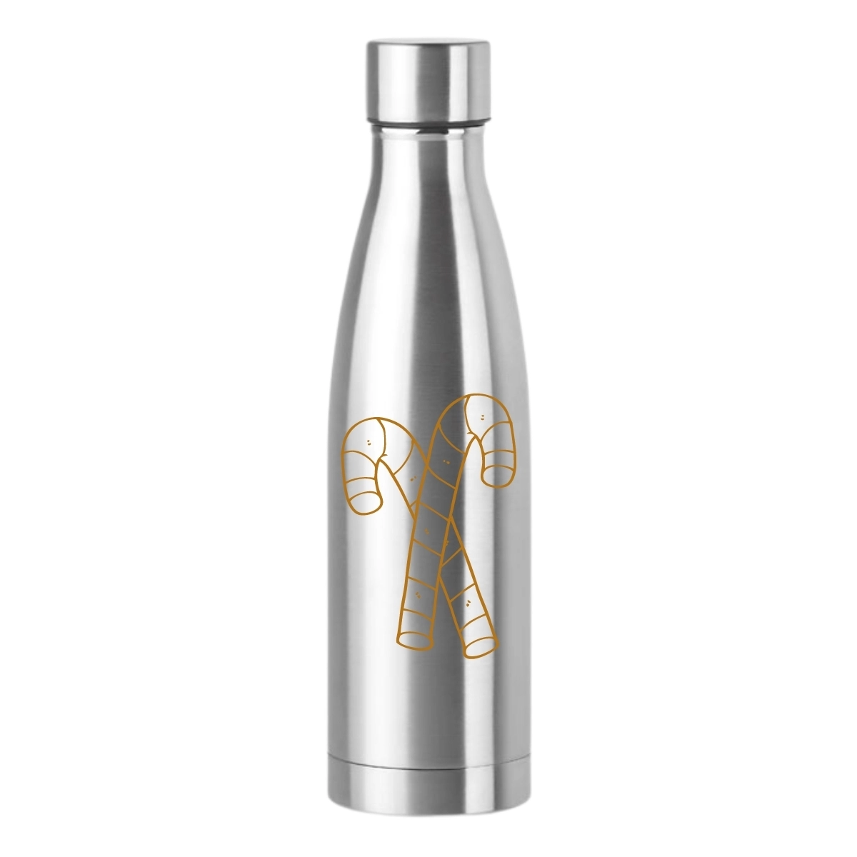 Świąteczna butelka 500ml cukierkowa srebrna jak włos anielski 2021  GR-147063BN srebrny
