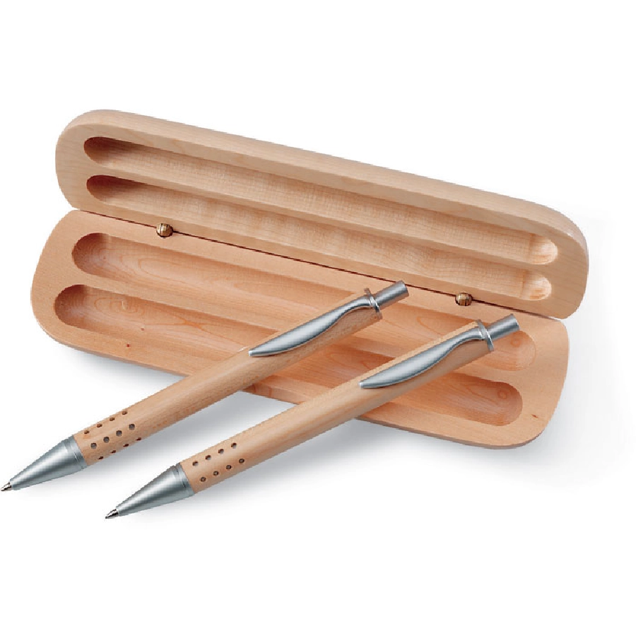 Długopis i ołówek w pudełku DEMOIN KC1701-40 drewno