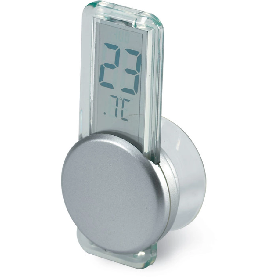 Elegancki termometr LCD GANTSHILL KC2444-14 srebrny
