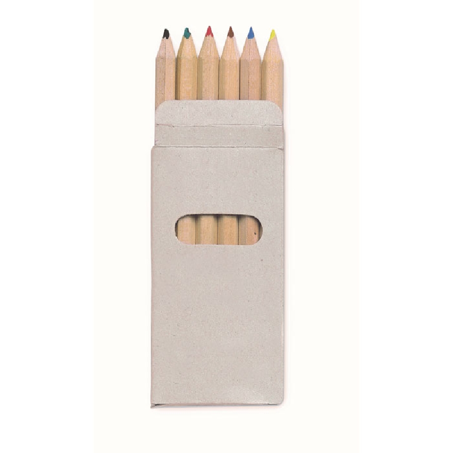 6 kolorowych ołówków ABIGAIL KC2478-99 wielokolorowy