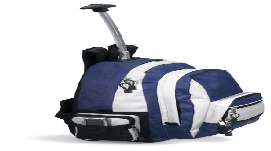Dwukolorowy plecak na kółkach CECINA KC2589-04 niebieski