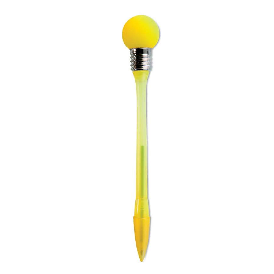 Długopis z lampką HITME KC6777-08 żółty