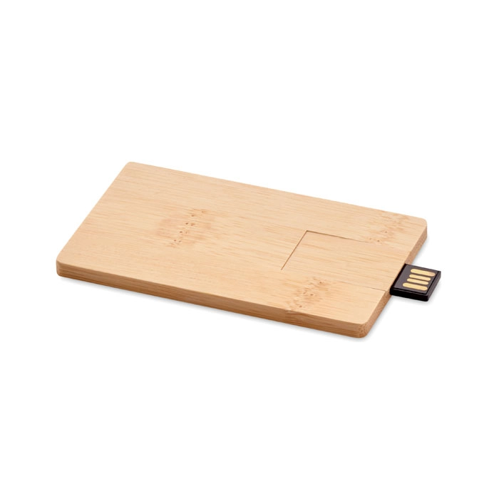 16GB USB: bambusowa obudowa CREDITCARD PLUS MO1203-40