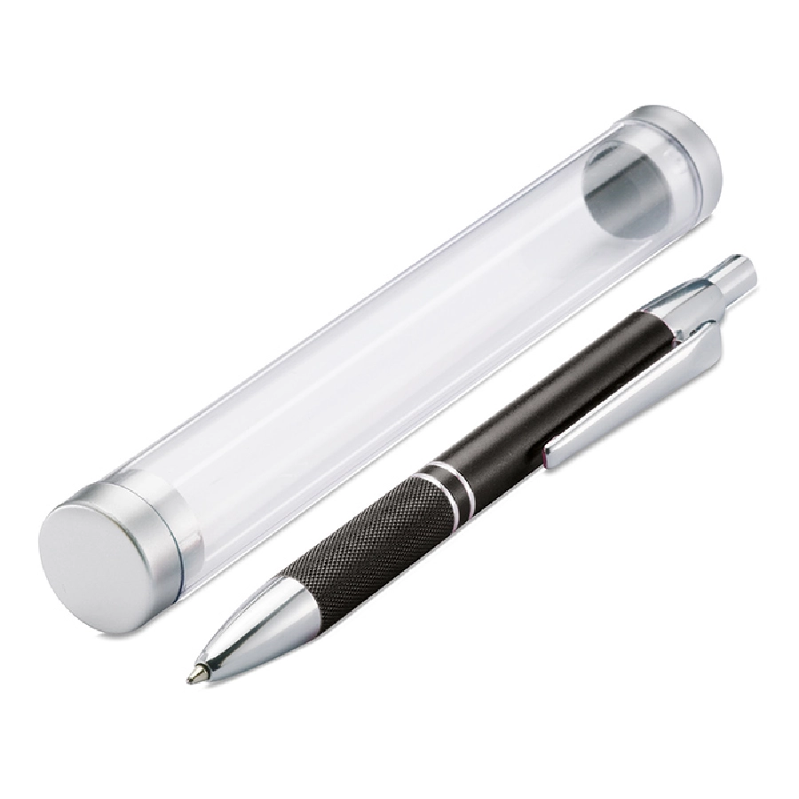 Aluminiowy długopis w tubie COLORAL MO7392-03 czarny