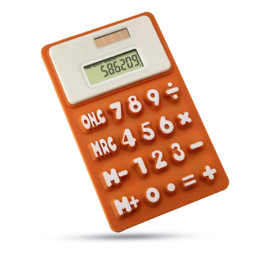 Kalkulator na baterię słoneczą FLEXICAL MO7435-10 pomarańczowy
