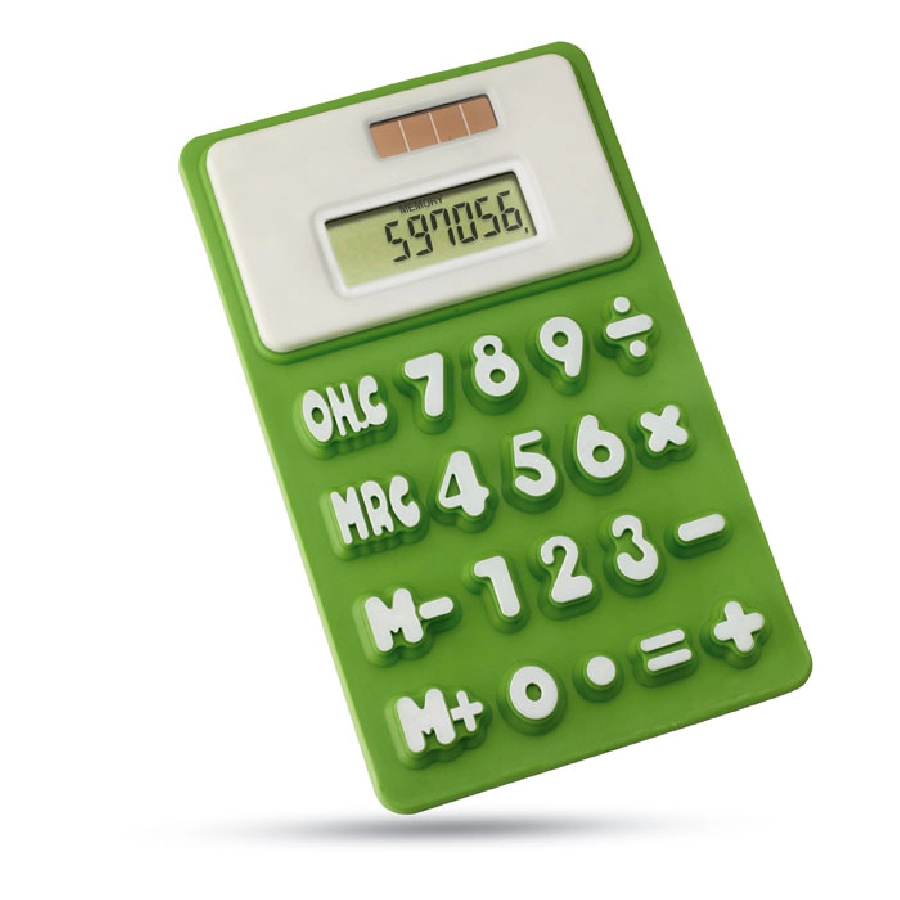 Kalkulator na baterię słoneczą FLEXICAL MO7435-48 limonka