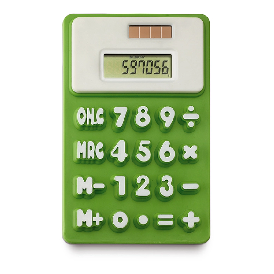 Kalkulator na baterię słoneczą FLEXICAL MO7435-48 limonka