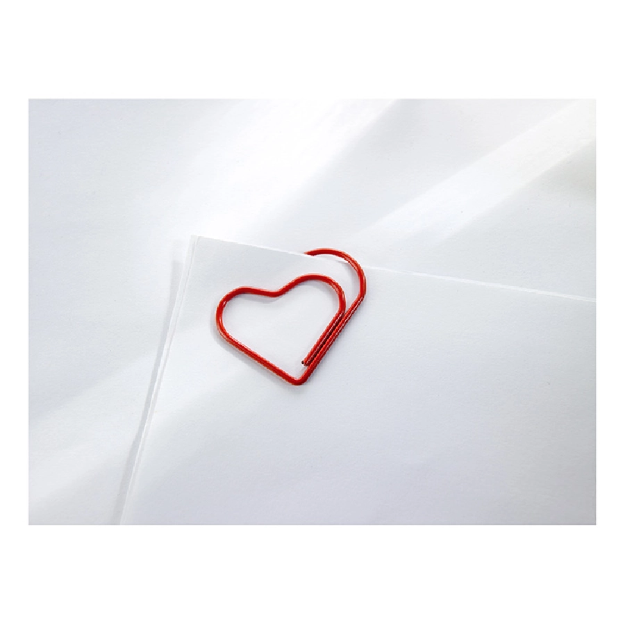 Spinacze serca w pudełku CORACLIP MO7590-05 czerwony