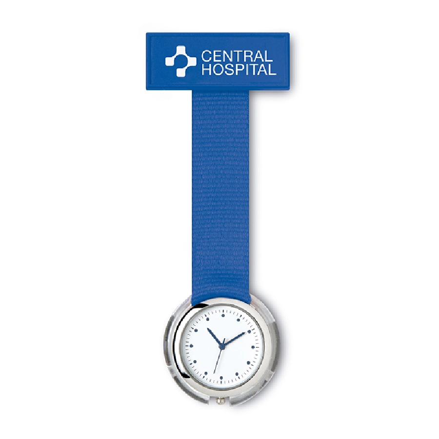Analogowy zegar pielęgniarski NURSTIME MO7662-04 niebieski